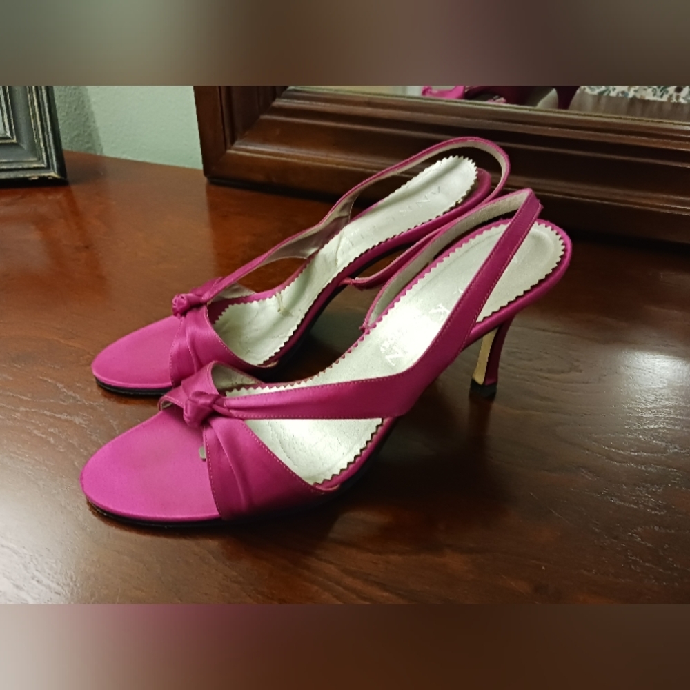 SPECIAL 2/$25 Ann Klein Satin Strappy heels